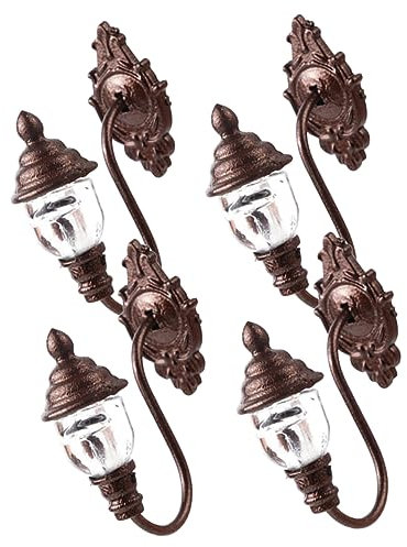 IMIKEYA 4 Stück Modell Wandleuchte Terrain Miniaturlichter für Puppenhaus Solar- Laternen Dioden Modellbau Material lampen für puppenstuben Sandtisch -Layout - leichte Verzierung Abs