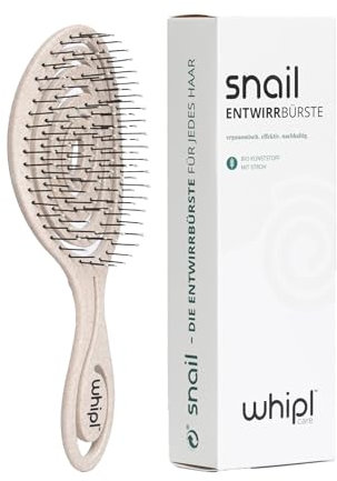 Whipl™ Snail Entwirrbürste ohne Ziepen - entwirrende Haarbürste für lange, dünne, dicke & nasse Haare - Locken Haarbürsten für Damen, Herren & Kinder - Anti-Frizz & Massage Detangler Hair Brush