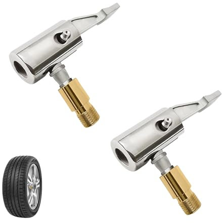2 Stück Autoventil Adapter,Luftpumpe Adapter,Autoventil Hebelstecker,Auto Luftpumpen Clip Reifen Air Chucks,Tragbarer Momentstecker Druckluft Reifenfüllnippe,für Fahrrad Auto Reifenfüller Anschluss