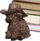 Bohany Highland Kuh Figuren - Tischfigur Cowboy Hut Deko,Sammelbare Tier Skulptur Deko für Schreibtisch Wohnzimmer Schlafzimmer Bücherregal