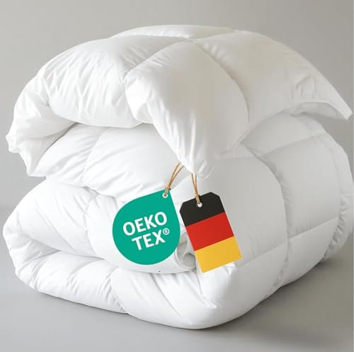 KNERST Sommer Bettdecke 135x200 - Federbettdecke leichte Decke mit Daunen & Federn - dünne Sommerdecke Waschbar & Atmungsaktiv - Daunendecke Ökotex Zertifiziert