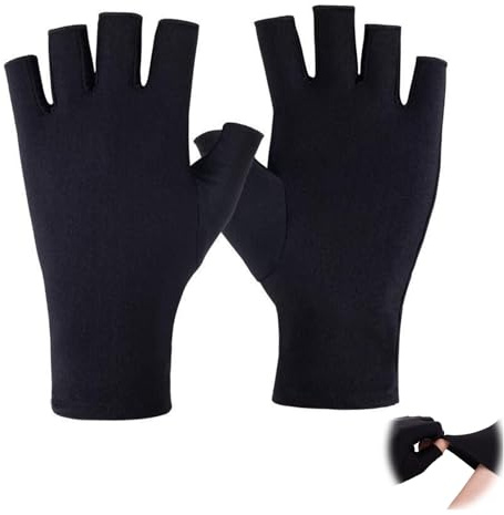 Joysuelly Halbfinger Handschuhe Fahrradhandschuhe Sporthandschuhe für Damen Herren, UV Handschuhe Kurz Fingerlose Laufhandschuhe für Autofahren Motorrad Fahrrad Sport Camping Wandern Outdoor