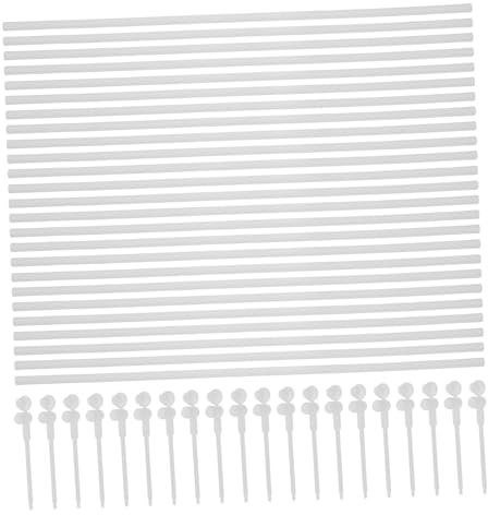 SUPVOX 20 Set Plastic Windmill Poles DIY Pinwheel Rods Windmill Attachments for Kite Making Garden Decor Craft Supplies Replacement Sticks for Creative Projects