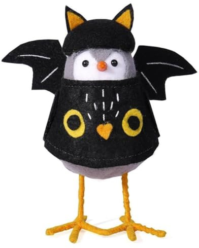 Bosiyrggrl Halloween Standing Bird Statue, Ghost Bird Statue, Halloween Bird Doll, Desktop Home Window Decoration Black