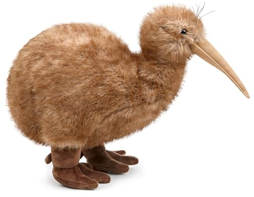 RLOMUTE Kiwi Plüschtier realistisches Strandläufer Vogel Stofftier weiches kuscheliges für Gastgeschenke Schlafzimmer Heimdekoration Sammlergeschenk für Kinder Jungen Mädchen 9.8 Zoll Braun
