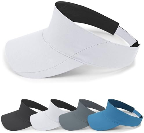 Taximi Sports Sun Visor Hats for Women Men, Adjustable Breathable Cooling Athletic Visors for Tennis Golf Running Pickleball (UK, Alpha, M, L, Black)