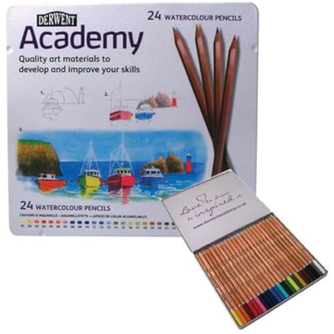 Derwent 2301942 Academy Wasserfarben in Stiftform, 24 Stück