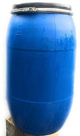 AGROHIT Weithalsfass 220 l, Sauerkrautfass mit Deckel, Regenfass, Deckelfass für Camping und Aufbewahrung von Lebensmitteln oder Wasser, Robust & Lebensmittelecht, Wasserfass, Blau