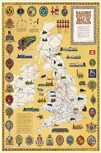Old Railway History Map Of Britain 1000 Piece Jigsaw Puzzle (jg)