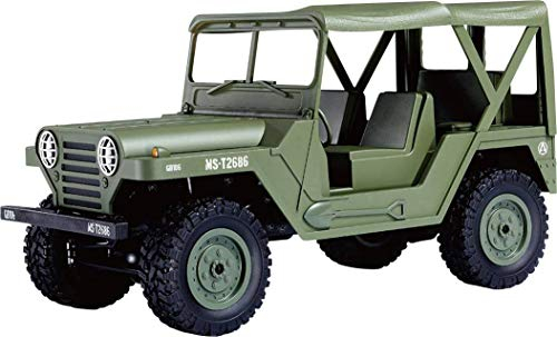 Amewi U.S. Militär Geländewagen 1:14 4WD RTR, Military grün, 43x20x19