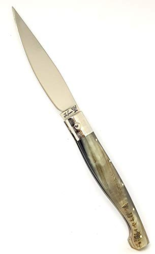 Coltello Da caccia Sardo PATTADA Artigianale TASCABILE MANICO IN CORNO SARDEGNA da COLLEZIONE Coltelli sardi artigianali coltellino fatto a mano zebu 143 Lunghezza aperto 15,8cm lama 7cm manico 8,5 cm