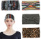 4 Stücke Stirnband Damen Boho Haarbänder Leoparden haarschmuck sport Elastische knot headband Yoga frauen stirnband criss cross stirnband haarband breit Kopfwickel für Damen Haaraccessoires