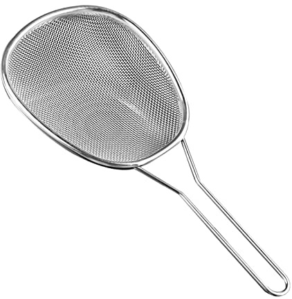 Gralara Colador de Alimentos, Colador para Albóndigas Y Fideos, Accesorio con Mango Ergonómico, Colador de Malla Gruesa/fina para Cocina, Malla fina