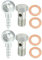 QUARKZMAN 10mm Diamètre M10x1 Voiture Banjo Raccord Adaptateur avec Rondelles - 8 pcs