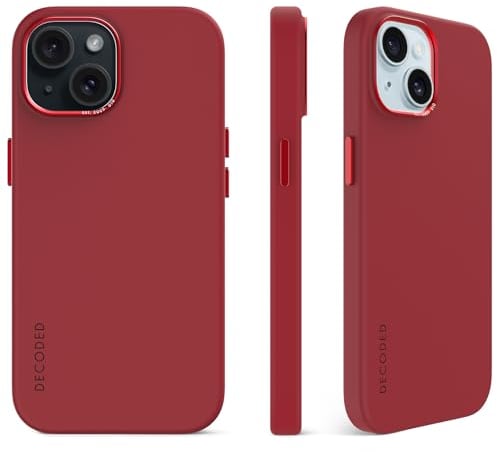 DECODED Silikon Hülle für Apple iPhone 14 (6,1 Zoll) - Premium Soft Touch Beschichtung - Schützende und stoßfeste Handyhülle - MagSafe kompatibel - Mikrofaserfutter - Astro-Staubrot