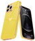 Teageo Coque Compatible avec iPhone 12 Pro Max, Jolie Coque de téléphone pour Filles, Protection Luxueuse d'appareil Photo galvanisé, Coque Antichoc pour iPhone 12 Pro Max, Jaune