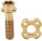 ANKROYU Front Derailleur Screw Gasket, Ti Alloy Front Derailleur Screw Kit, Waterproof Bike Derailleur Screw, Folding Bike Derailleur Screw for Road Bike Frame (Gold)