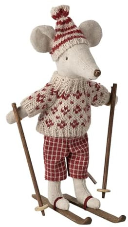 Maileg MAus Winter mit Ski