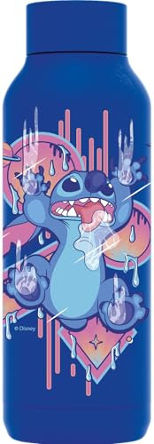 QUOKKA x DISNEY | BOTELLA TERMO ACERO INOXIDABLE | SOLID ULTRAMARINE 510 ML STITCH DRIP
