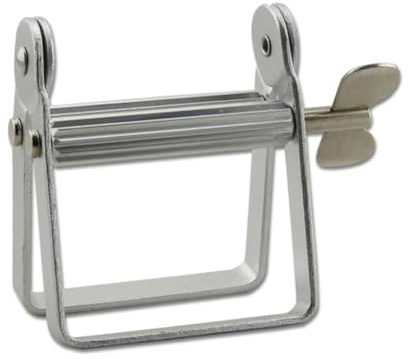CONGARTENO Zahnpastatubenquetscher Aus Aluminium Tubenquetscherspender Kreativer Tubenquetscher Für Zahnpasta Friseurbedarf Badezimmeraccessoires Silber