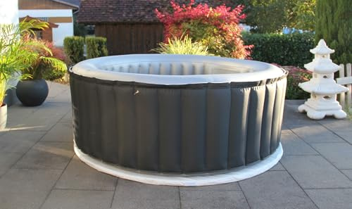 Premium Pro Design Tapis Isolant Spa (4cm d'Épaisseur) Isolation Thermique & Économie d'Énergie Protection Sol pour Spa Gonflable & Piscine Max 270cm (Blanc Pur, Ø184cm)