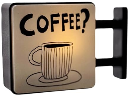 Mini Magnetic Coffee Shop Refrigerator Decor,Retro Coffee Neon Sign Fridge Magnets With Ambiance Light,Wall-mount Lighted Vintage Shop & Bar Signs for Kitchen Home Office Dorm CoffeeLovers (White)