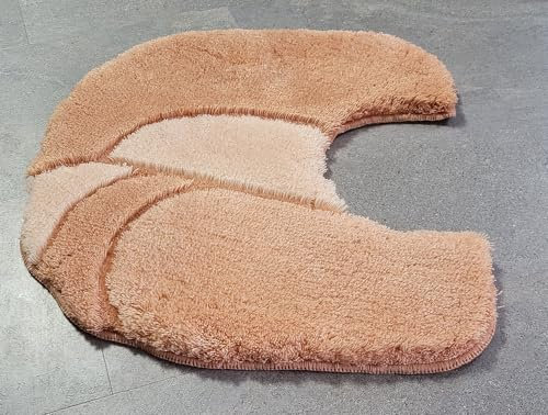 Kleine Wolke Sinfonie Lachs/Lachsrosa-Mix WC-Vorleger mit Ausschnitt 55x55cm Florhöhe:15-30mm