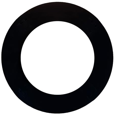 Karella 4 teiliger Dartboard Surround Eva, Auffangring für alle Dartscheiben, schwarz, Dart Umrandung, Catchring, Backboard für Steeldart, Wandschutz, rundes Auffangfeld für Dartpfeile