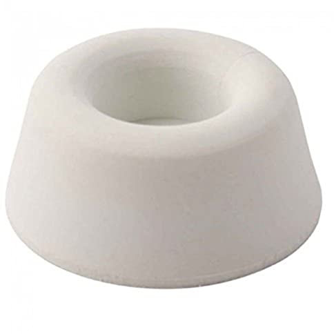 Merriway BH02008 (4 Pcs) Rubber Toilet Seat or Furniture Buffers, 22mm (7/8 inch) White - Pack of 4 Pieces