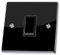 Pack of 2 Plain Gloss Black Stickers - Single Switch Cover Vinyl Skin Sticker - Home Bedroom Decorative Accessories