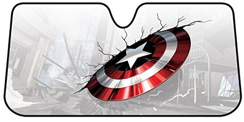 Plasticolor 003756R01 Capitán América Marvel Escudo Roto acordeón Burbuja Parasol