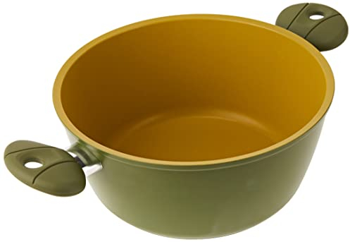 ILLA OL3624 Schublade mit Zwei Griffen mit Olivenöl, 100% Made in Italy, Metall, olivgrün, 24 cm