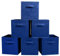 PowerKing Storage Box, 6 Foldable Storage Cubes Storage Box Organiser Made of Fabric – Dark Blue