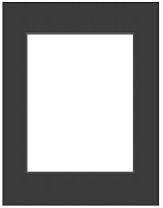 DEHA Design Passepartout Karton 30x40 cm für Bilder im Format 20,5x29,5 cm (DIN A4), Schwarz