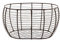 Ovaler Korb aus Eisen, 28 x 18 cm, Höhe 16 cm.