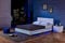 Home Deluxe - LED Bett Asteroid - Weiß, 160 x 200 cm - inkl. Lattenrost I Polsterbett Design Bett inkl. Beleuchtung