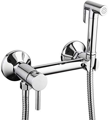 GLYYR Pulverizador para Bidet con Agua fría y Caliente Montaje en la Pared Pulverizador de Bidé Mango único Latón Kit de Ducha para Bidé Portatil para la higiene Personal