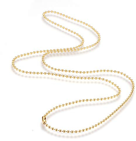 UNICRAFTALE 3Stk 75cm Lang Golden Kugelkette Edelstahl Kugelkette Halskette Metall Kugelketten Mit Verschluss Für Männer Frauen Halskette Schmuckherstellung
