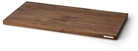 Continenta Planche à découper en noyer 54 x 29 x 2,7 cm avec finition à l'huile, planche de cuisine avec support sûr, pieds en caoutchouc antidérapants, peu encombrant