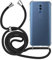 MyGadget Handykette für Huawei Mate 20 Lite - [ TPU Hülle mit verstellbaren Band ] - Handyhülle mit Handyband zum Umhängen Kordel Schnur Case Schutzhülle - Schwarz