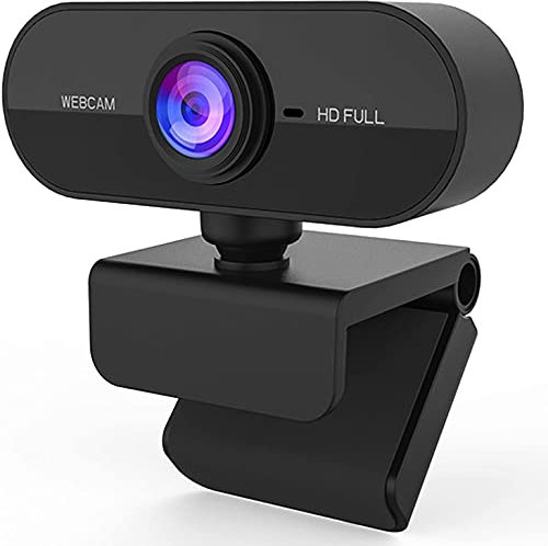 Cámara web Full HD con micrófono para escritorio, cámara de ordenador HD 1080P, cámara web Plug and Play cámara USB para ordenador portátil, PC/Mac, videoconferencia, transmisión y videollamadas