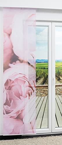 LYSEL Schiebegardine Rosenparadies in Beere, in der Größe (BxH) 60cm x 260cm