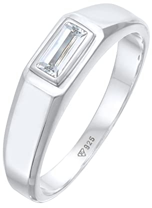 Kuzzoi Herrenring mit Topas Edelstein, Eleganter Solitär Ring in 925 Sterling Silber, Herren Edelsteinring poliert, Bandring für Männer, Ringgröße 62, 0610681321_62