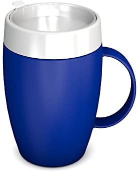 Ornamin Becher mit Trink-Trick mit unauffälligem Trinkaufsatz, blau