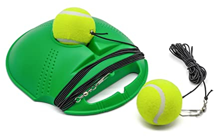 Gespann Tennis Trainer Tennis Training Equipment Sigle Solo Tennis for Tennis Training and Practice (Grün)