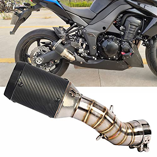 Tubo di scarico moto Riloer 51MM / 2 Tubo silenziatore di scarico in fibra di carbonio adatto per Ka-wa-saki Z900