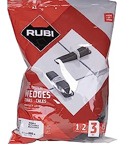 RUBI | Cales de nivellement pour carreaux | Cales pour carrelage en céramique | Pour formats 30 x 30 cm et supérieurs | DELTA LEVEL SYSTEM N | 400 Unités