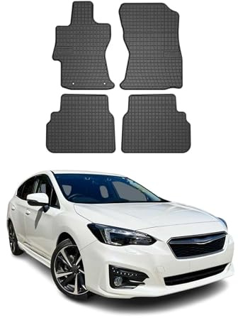 OMAC Fußmatten für Subaru Impreza 2016-2023 Gummi 4tlg Schwarz | Automatten, Gummimatten, Allwetter, Antirutsch, fahrzeugspezifisches Produkt, wasserdicht