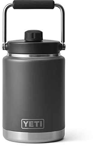 YETI Rambler Half Gallon Jug, Vacuum Insulated, Stainless Steel with MagCap, Charcoal