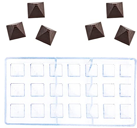 Pralinenform Polycarbonat, Transparent Schokoladenform, PC Transparent Süßigkeitenform, für Schokolade, Eiswürfel, Süßigkeiten, Hochzeitstorte, Valentinstag usw